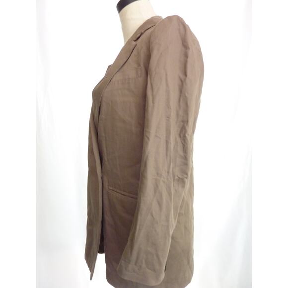 Madewell Oversized Brown Blazer Suit Jacket XXS Double Breasted Blazer Oversized - Picture 4 of 7